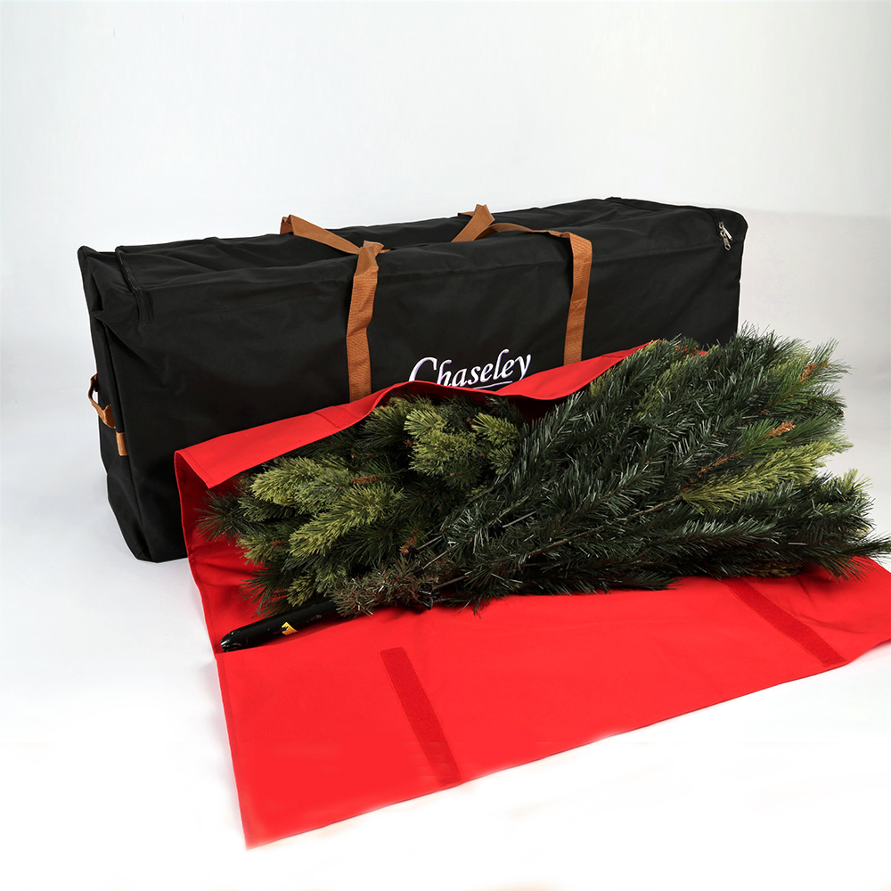 XXL Extra Large Christmas Tree Bag + Xmas Tree Wrap Black Chaseley Bags